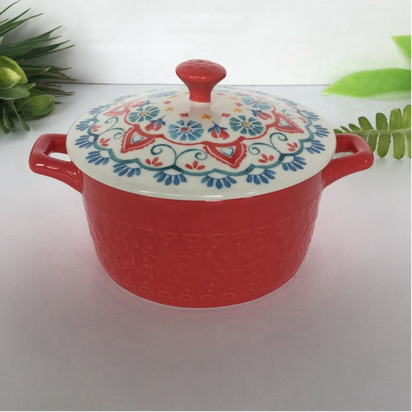 Pioneer Woman Other - PIONEER Woman Mini Casserole Dish with lid Sweet Maize Design